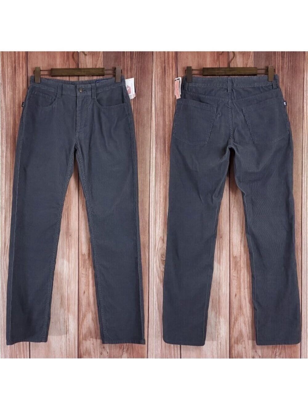 NWT Vineyard Vines Mens Size 28X32 5 Pocket Corduroy Pant Seal Blue Straight Leg